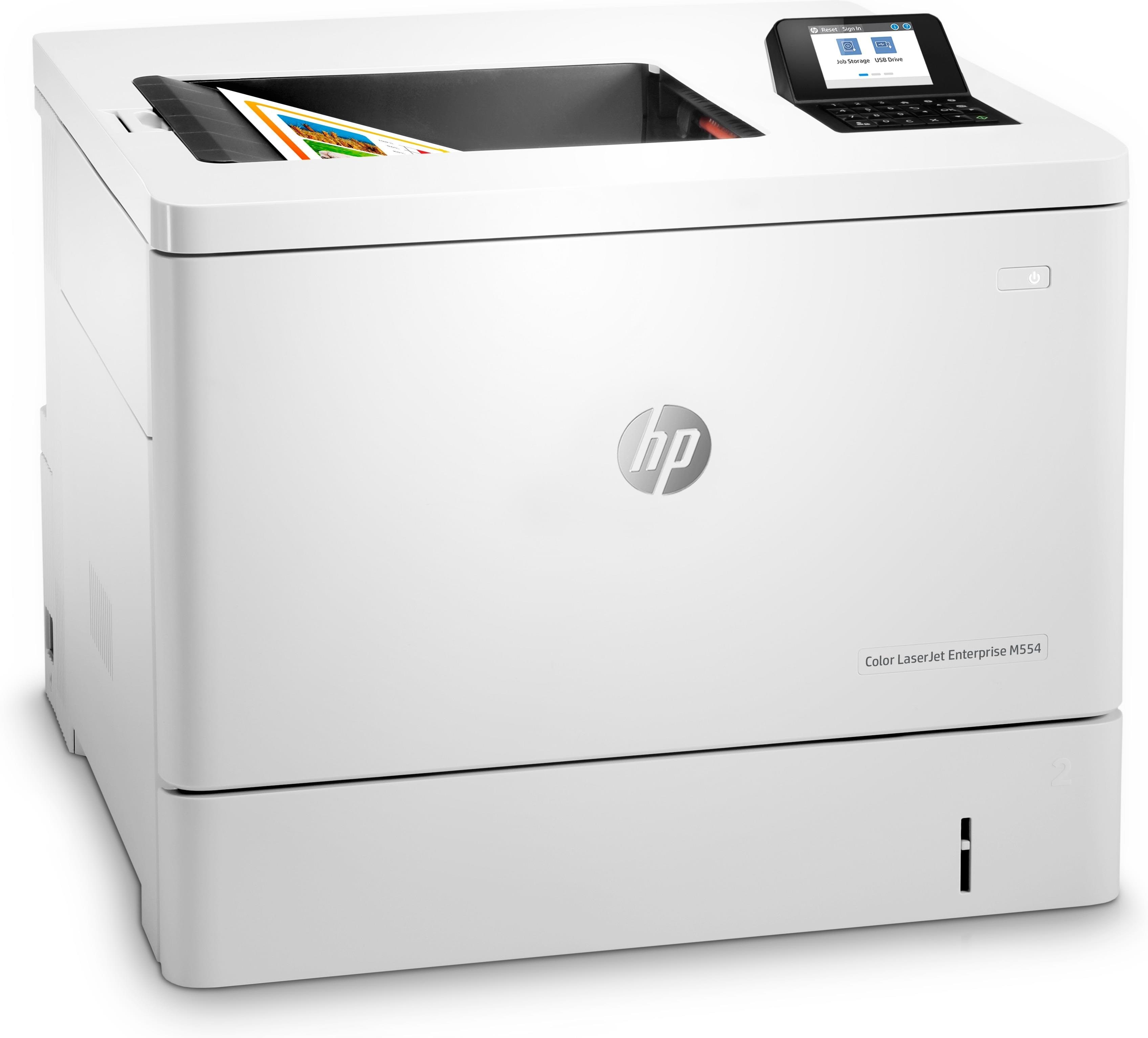 HP Laserjet Enterprise M554dn Color Laser Drucker - Farbe - Laser - Drucker- Drucker