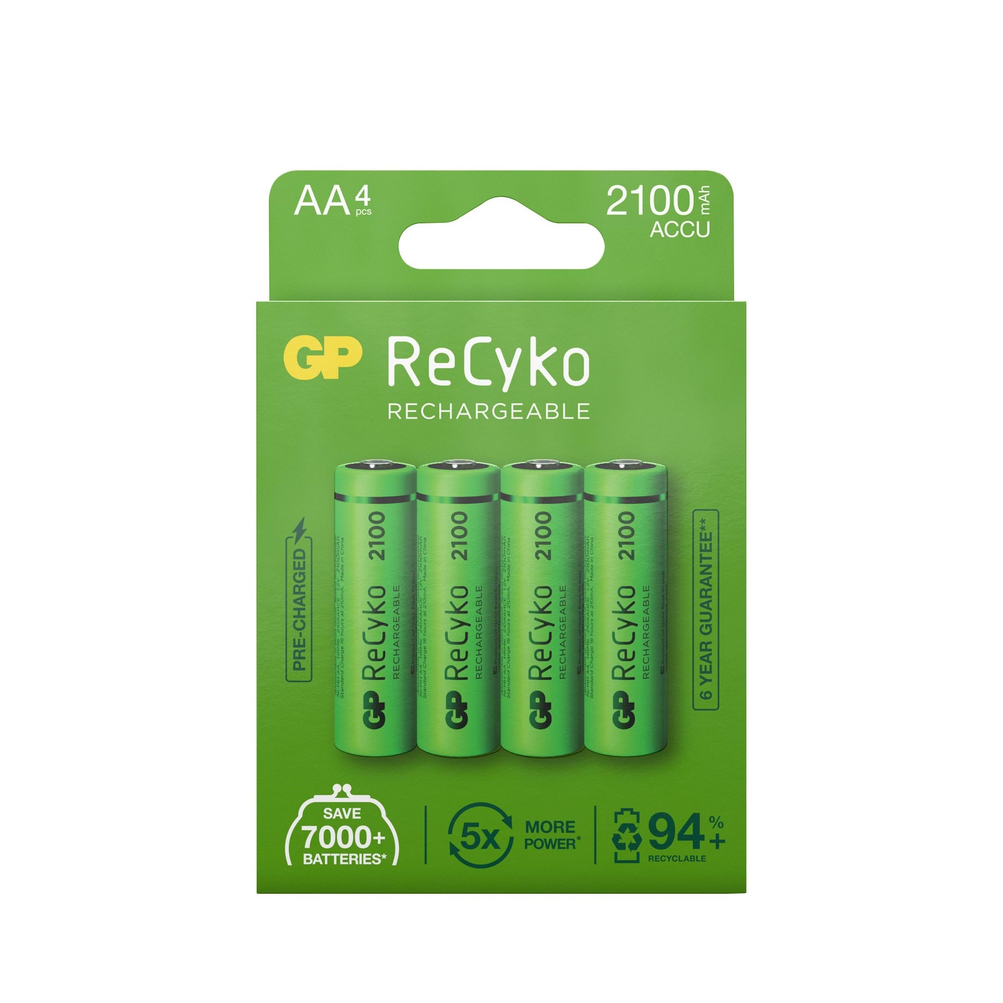 GP Recyko Aa-batteri 2100 Mah 4-pack - Batterien Und Akkus