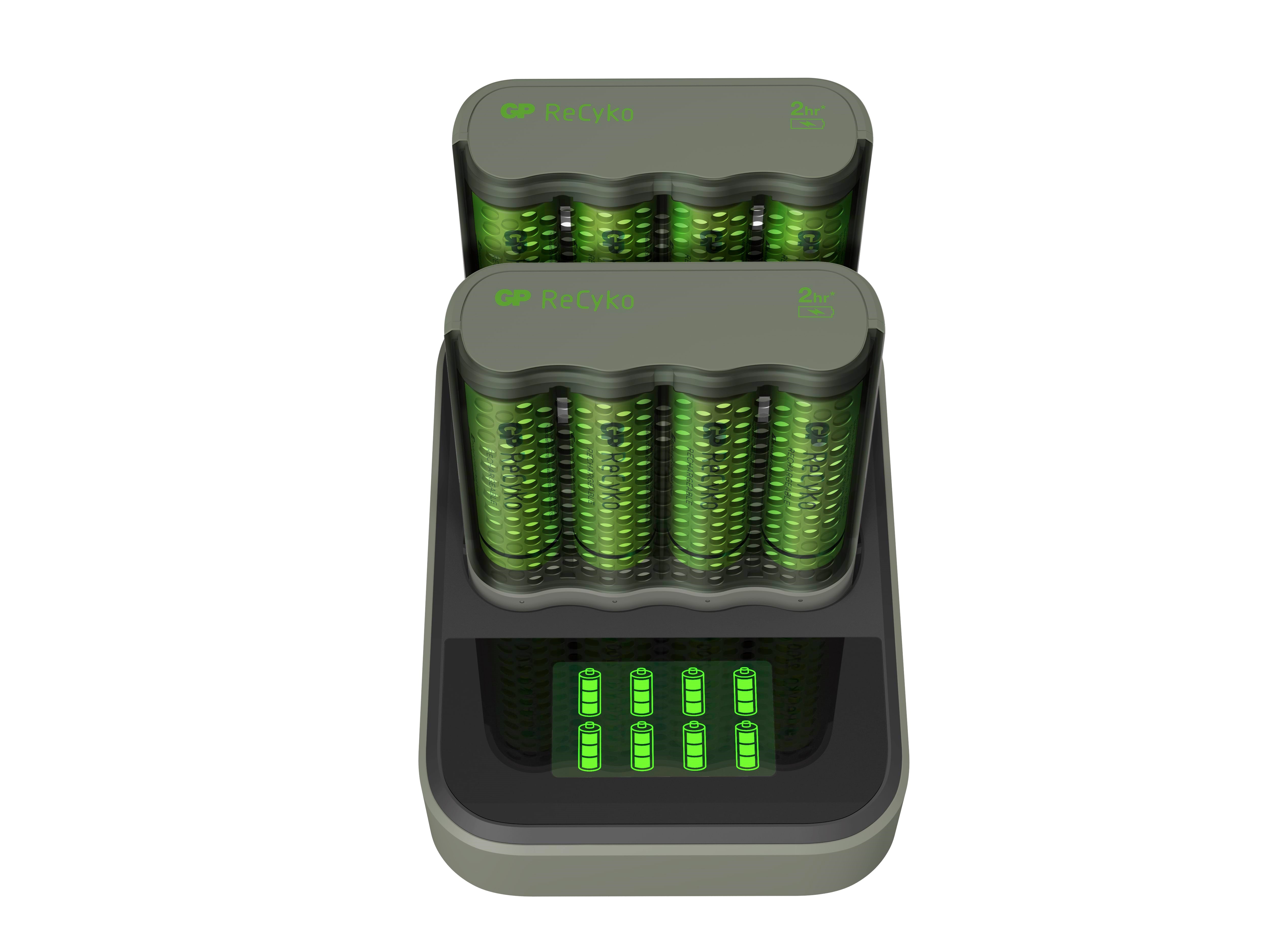 GP Recyko 2x Speed-oplader M451 (Usb) Med Ladestat - Batterien Und Akkus