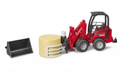 Bruder Schäffer Compact Loader 2630 With Bale Gripper And 1 Bale Toy - Spielzeugauto 02192