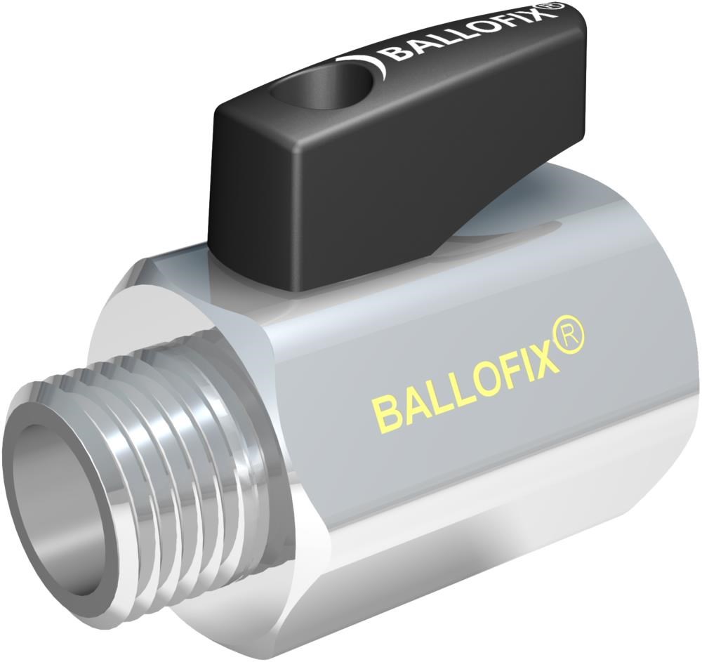 Broen Ballofix w / Handle Female / Male Chrome 1/2 x 3/8 - Armaturen