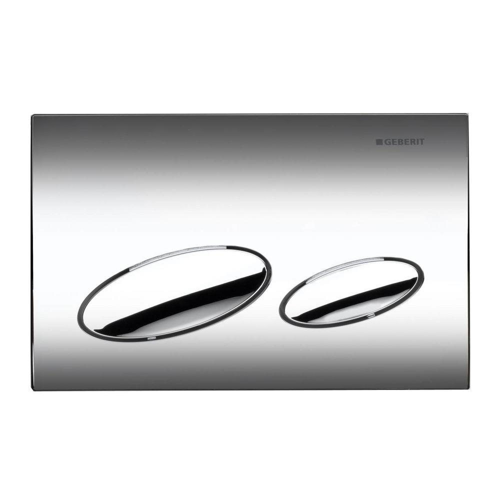 Geberit Actuator Plate Kappa20 For Dual Flush: Bright Chrome - Installationssysteme 115.228.21.1
