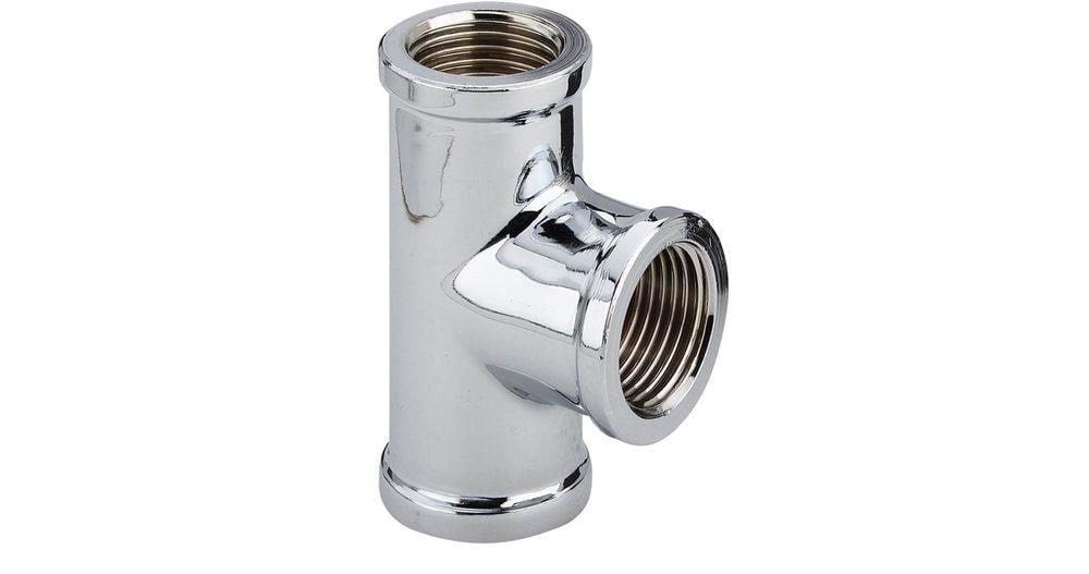 Viega T-piece 1/2" Brass Chrome-plated - Gewindestuecke 105525