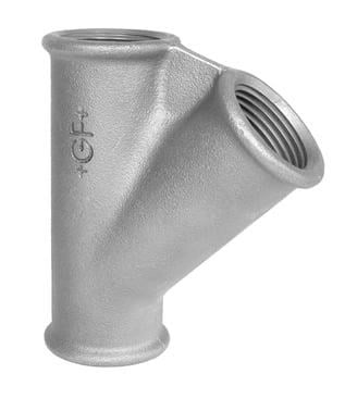 +GF+ Tee 45° Black 1 - Gewindestuecke