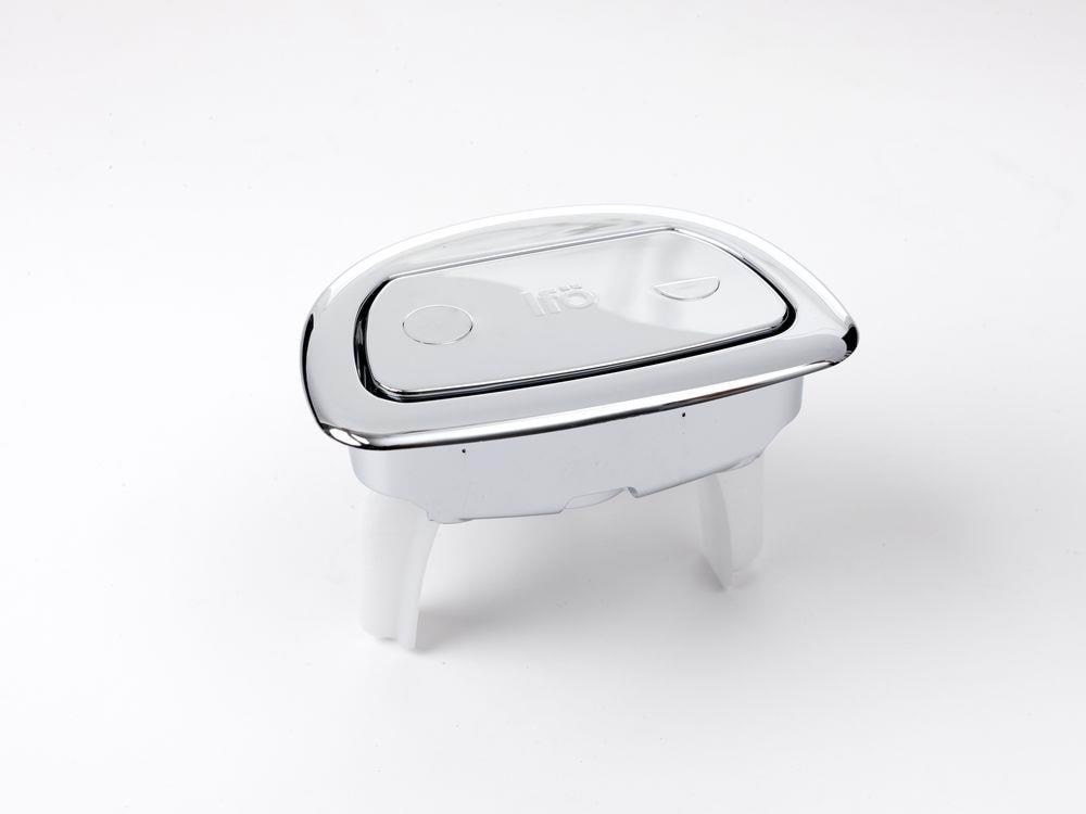 Ifö Sign Double Flush Blank Chromed - Toiletten Sitze Bidets Und Ersatzteile Z98302
