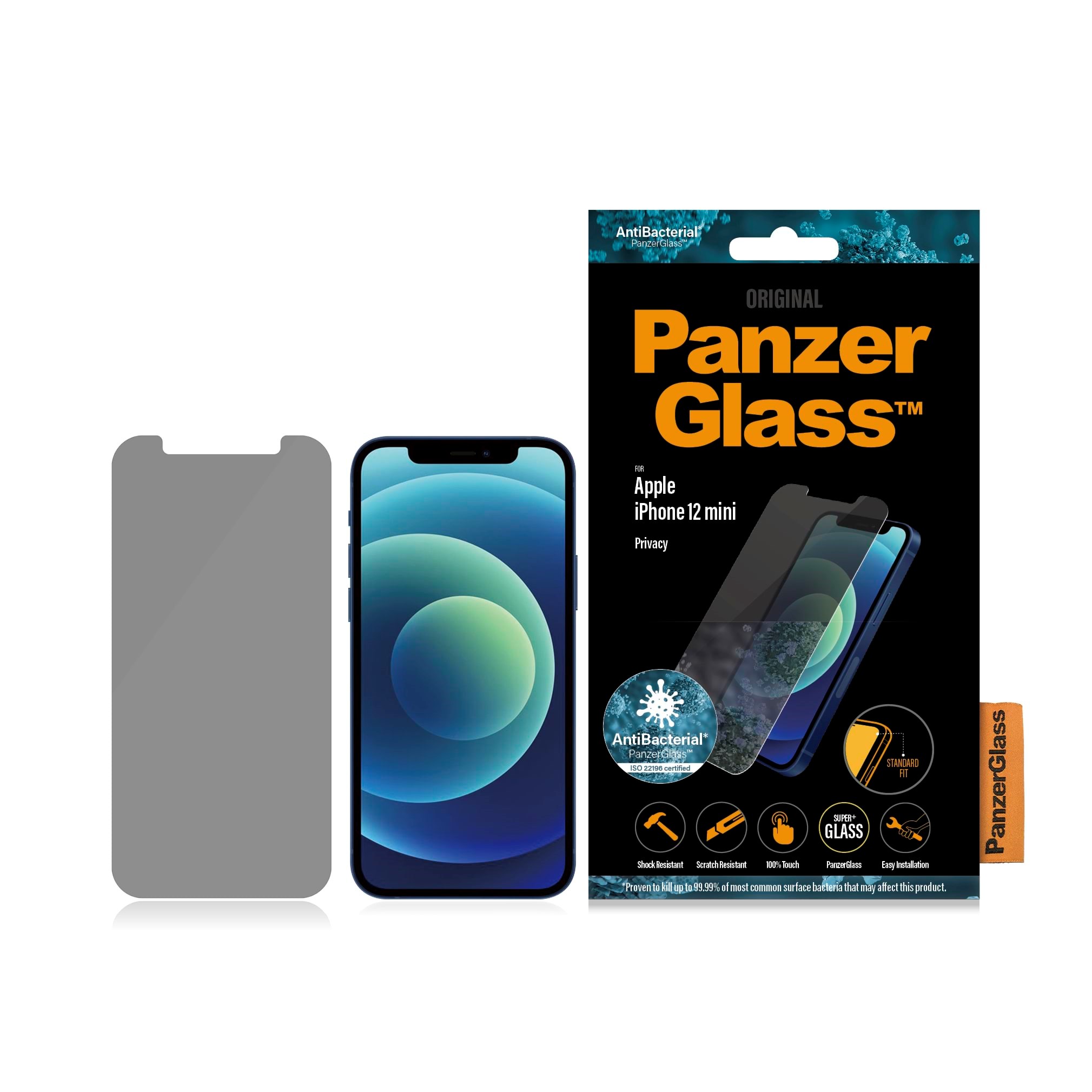 Panzerglass Privacy Screen Protector Apple Iphone 12 Mini | Standard Fit - Handys Schutzfolie Panzerp2707