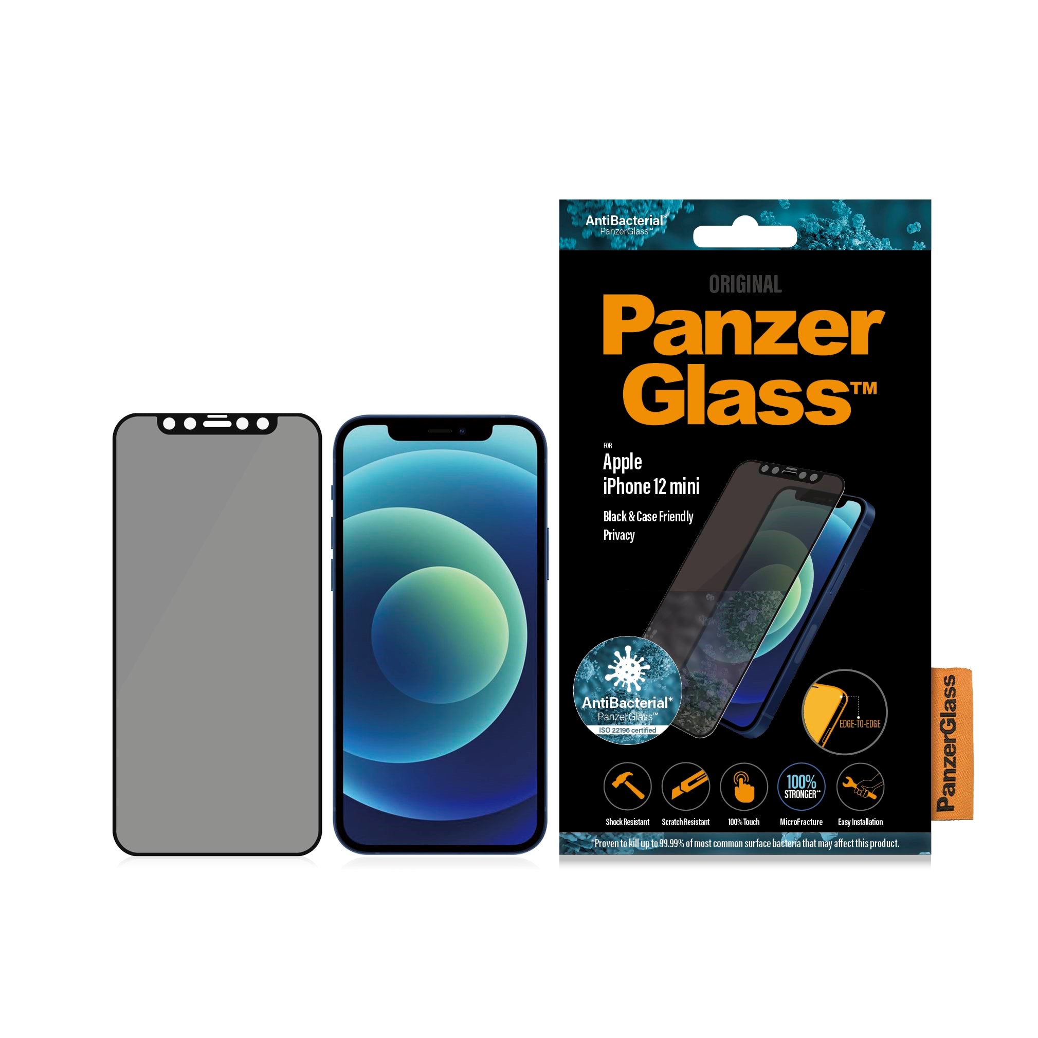 Panzerglass Privacy Screen Protector Apple Iphone 12 Mini | Edge-to-edge - Handys Schutzfolie