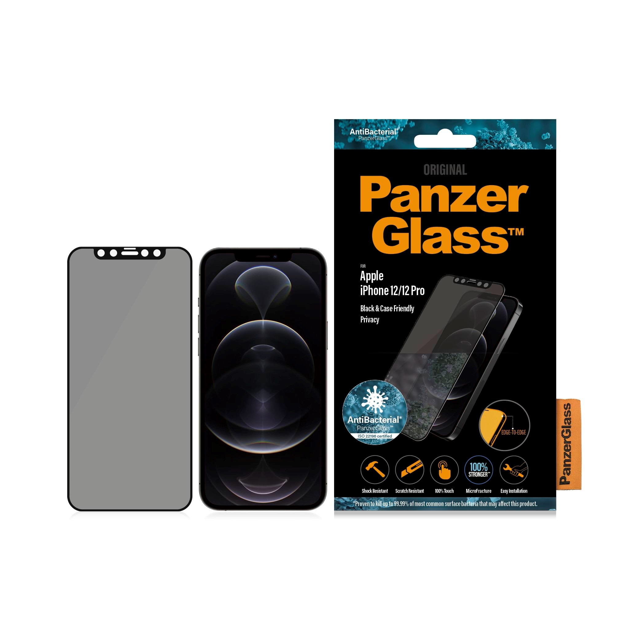 Panzerglass Privacy Screen Protector Apple Iphone 12 | 12 Pro | Edge-to-edge - Handys Schutzfolie Panzerp2711