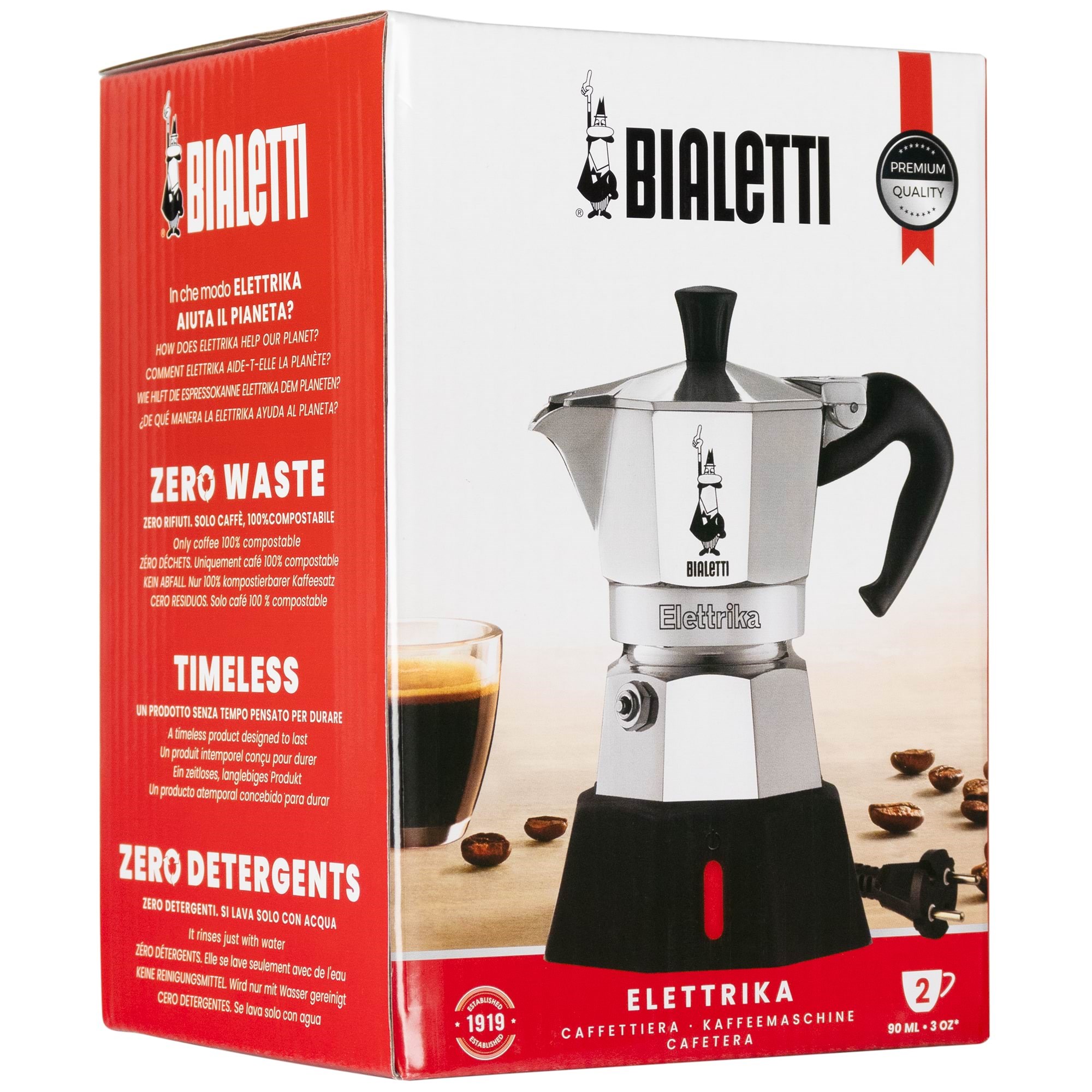 Bialetti Moka Travel 2 Cups - Kaffeezubereitung Silber 7290