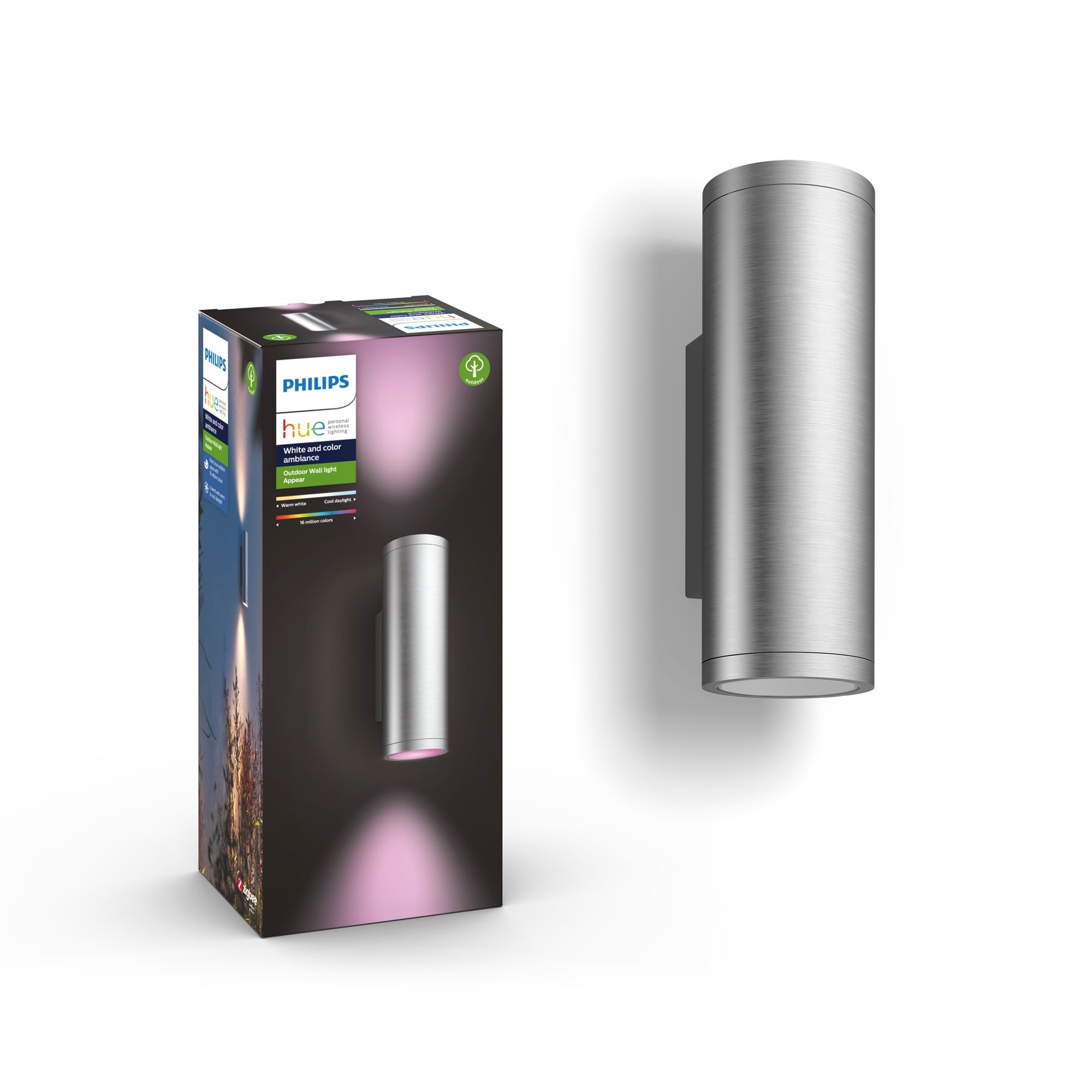 Philips Hue Outdoor Appear Wall Lantern - Inox - Smart Home 915005976301