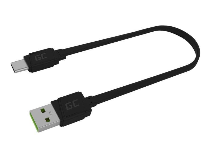 Green Cell Gcmatte - Usb-c Cable - Usb-c to Usb - 25 cm - Usb Kabel Schwarz Kabgc03