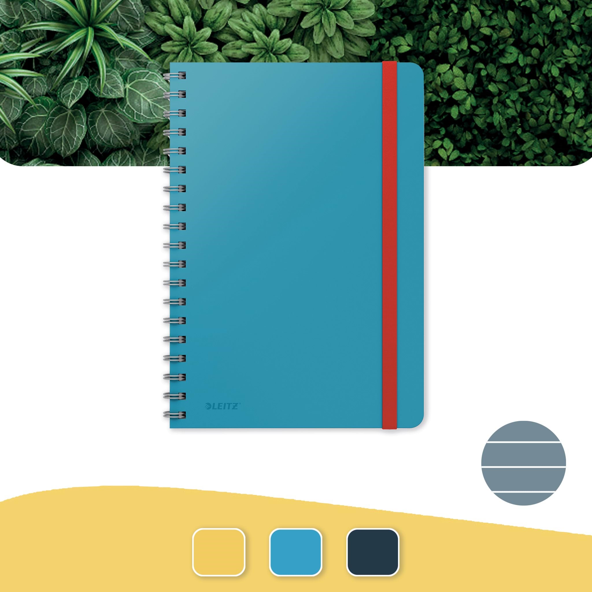 Leitz Cosy Collegeblock B5 Liniert, Spiralgebunden Sanftes Blau - Bloecke Formulare Und Notizbuecher 45270061