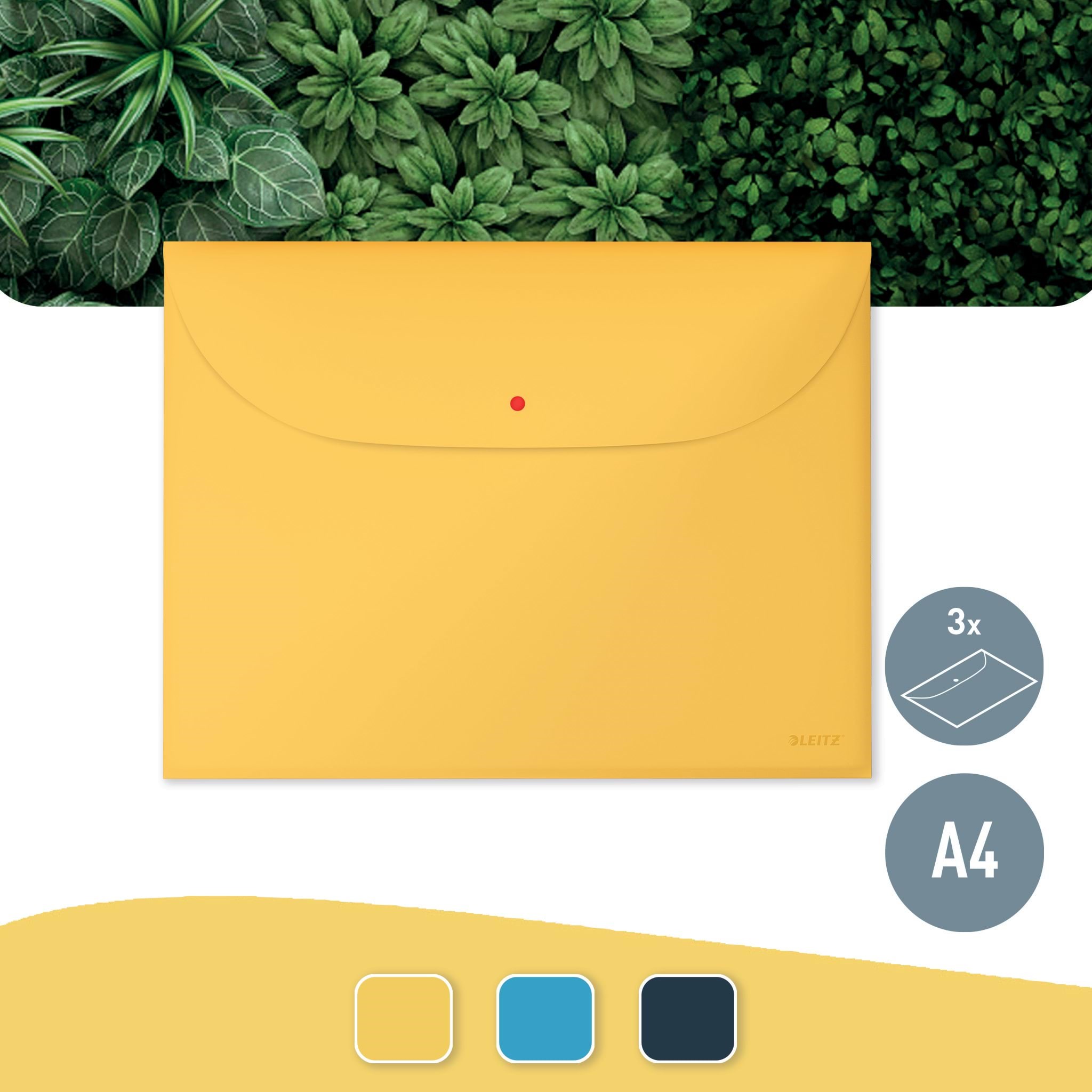 Leitz Cosy Privacy Dokumentenhülle Mit Zwei Taschen Warmes Gelb - Taschen Umschlaege Und Register
