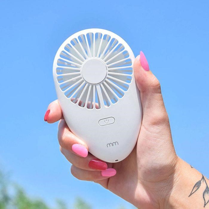 Mikamax Tragbarer Handventilator - Wiederaufladbare Batterie - 2 Geschwindigkeiten - Gadget 04805