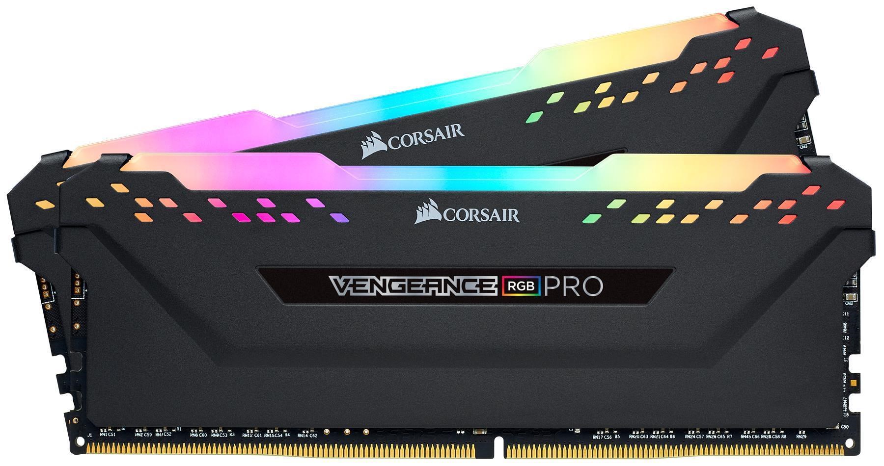 Corsair Vengeance Rgb Pro Ddr4-3200 - 32gb - Cl16 - Dual Channel (2 Pcs) - Intel Xmp - Schwarz Mit Rgb - Ram Cmw32gx4m2e3200c16