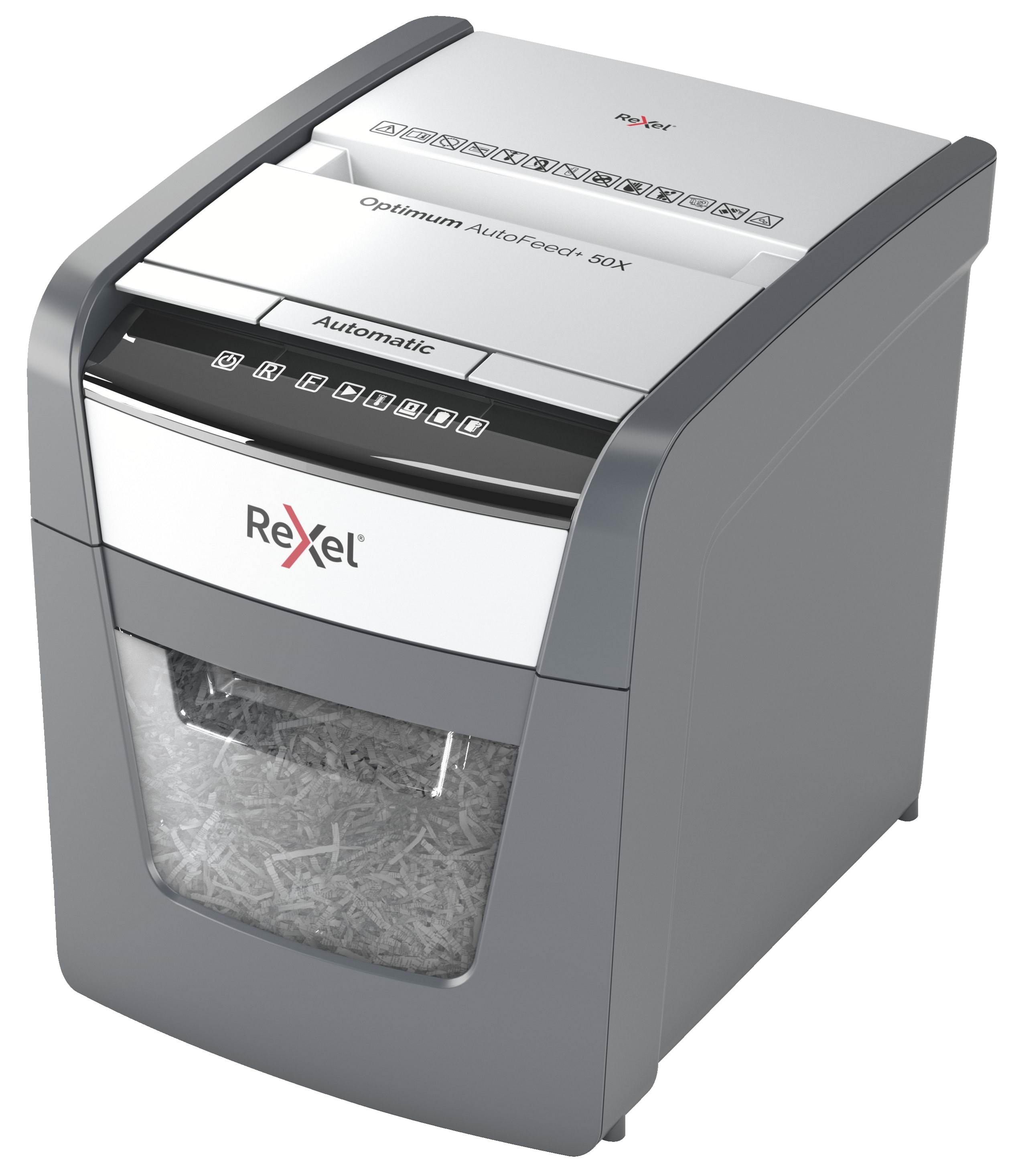 Rexel Optimum Autofeed+ 50x Automatischer Aktenvernichter Partikelschnitt, P4 - Makulatoren Aktenvernichter 2020050xeu