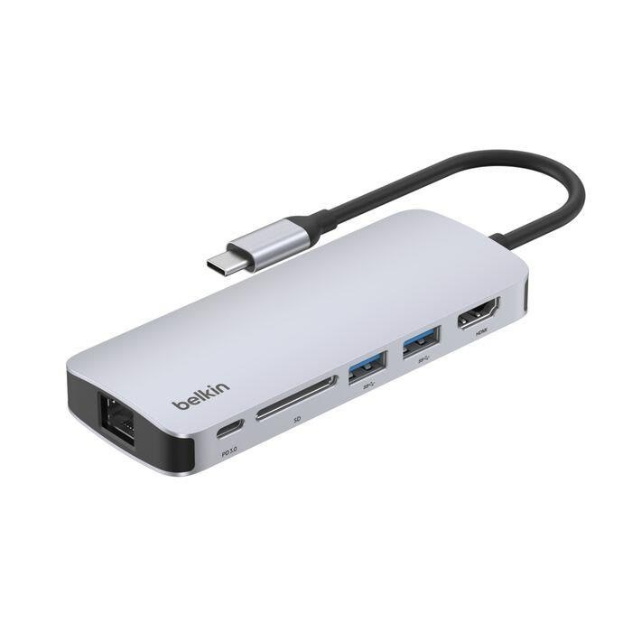 Belkin Usb-c 6-in-1 Multiport Adapter - Dockingstationen Avc008btsgy