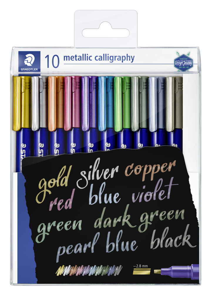 Staedtler Marker Metal.Calligraphy 10 Pcs Set - Hobby Zubehoer
