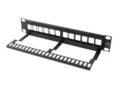 Lanberg Ppks-9112-b Patch Panel Blank 12-port 1U With Organizer For Keystone Modules Black - Netzwerkzubehoer