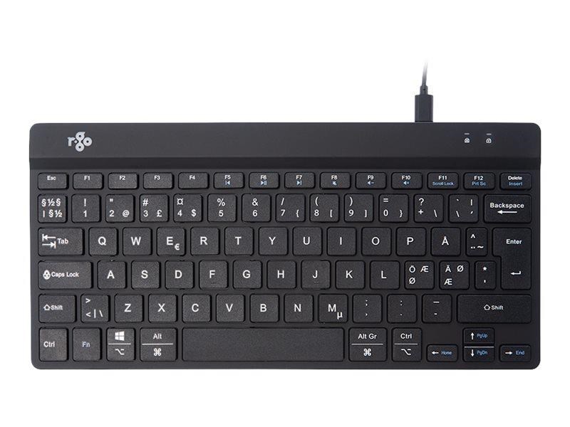 R-go Tools R-go Compact Break - Tastatur - Nordic Iso - Schwarz - Tastaturen Rgocondwdbl
