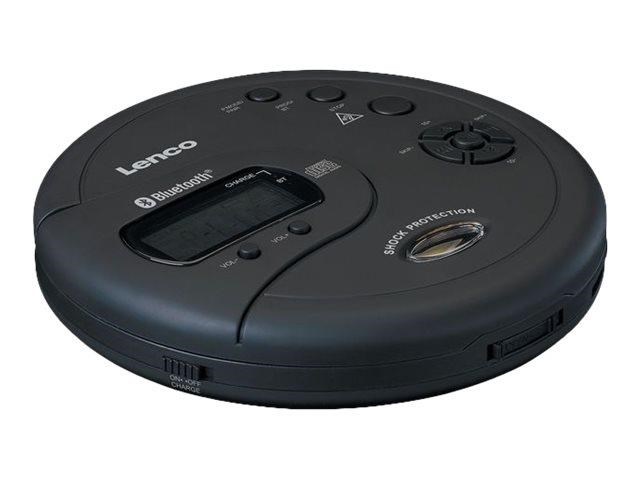 Lenco Cd-300bk - Portable Bluetooth Cd-mp3 Player With Antishock - Black - CD Player Cd-300schwarz