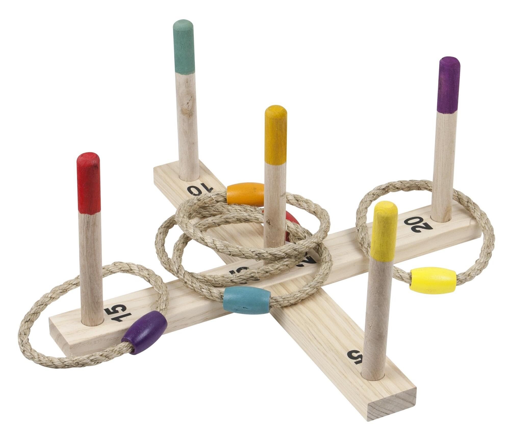 Happy Summer Spring Summer Ring Toss Game Wood - Holzspielzeug 302128
