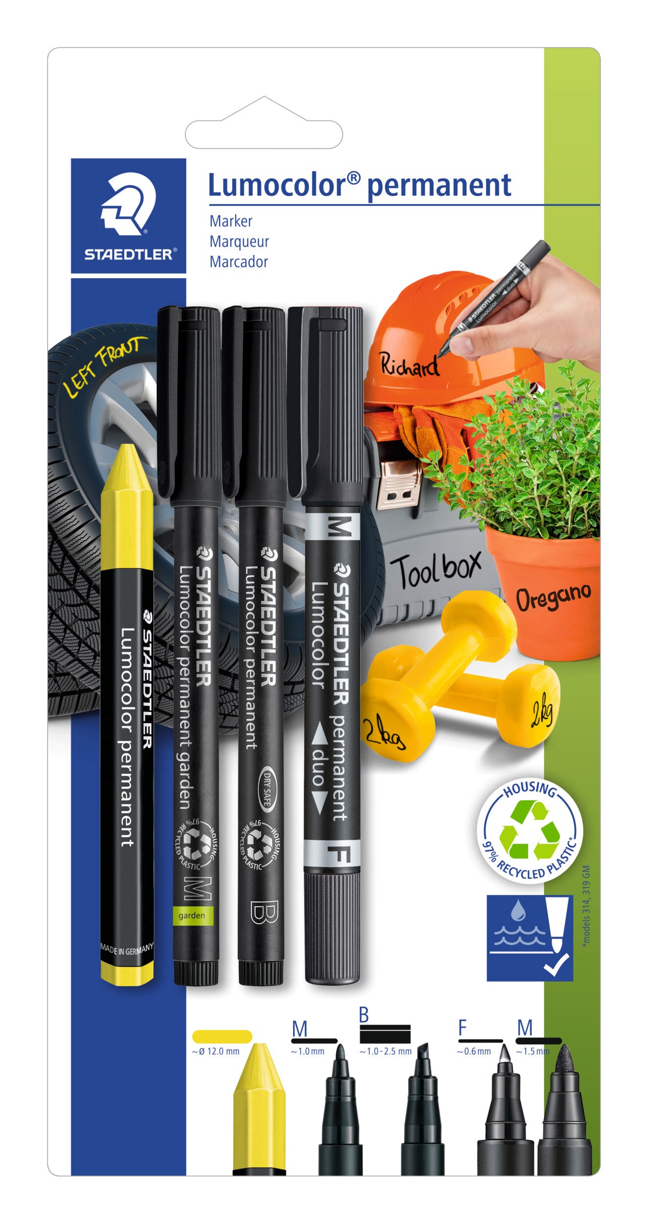 Staedtler Marker Set Lumocolor 4pcs Variant - Utensilien Zum Schreiben Und Zeichnen 60 Bk-5