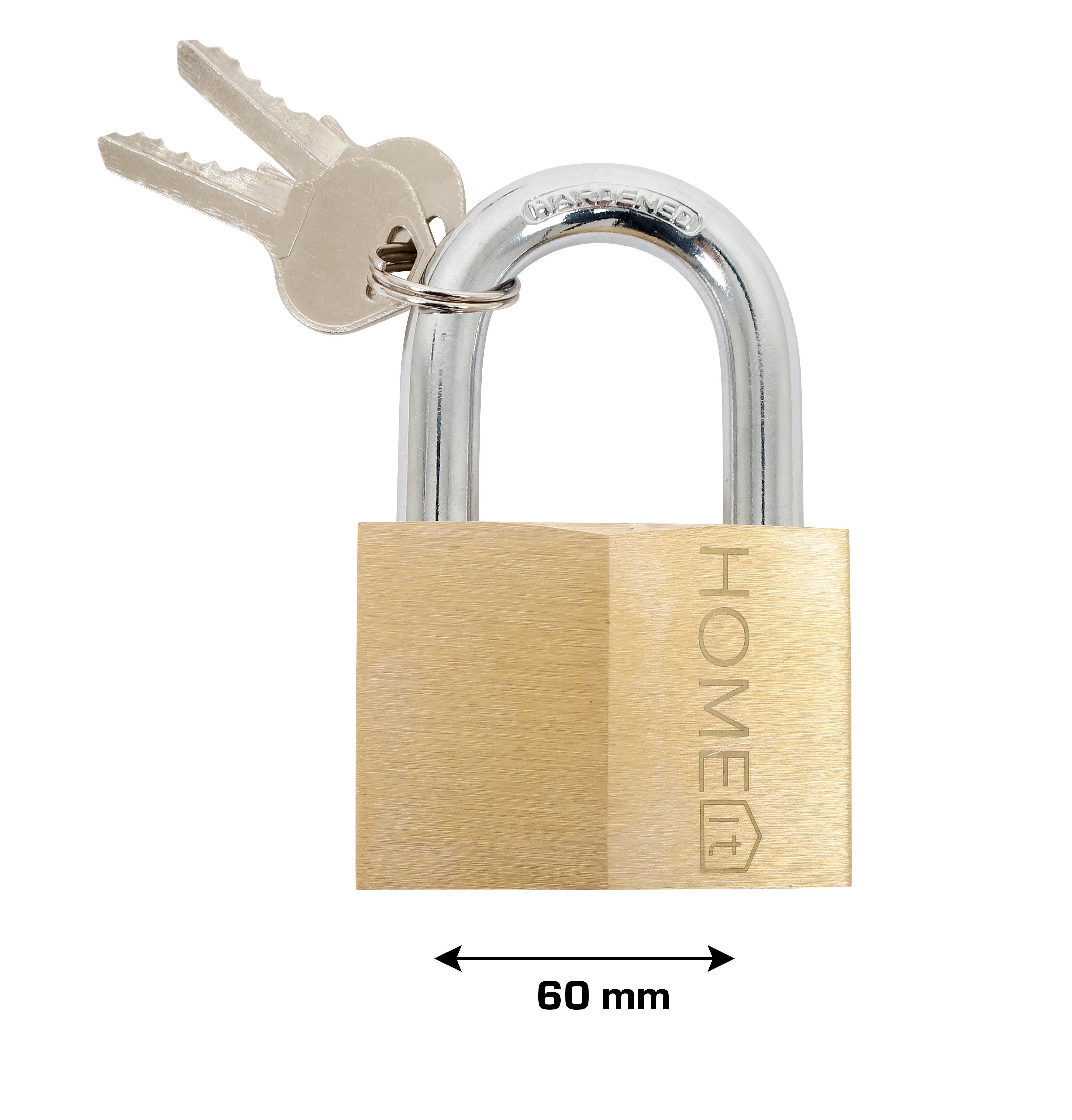 Home>it Padlock Brass - 60mm - Sicherheitsausruestung Arbeitskleidung 25360