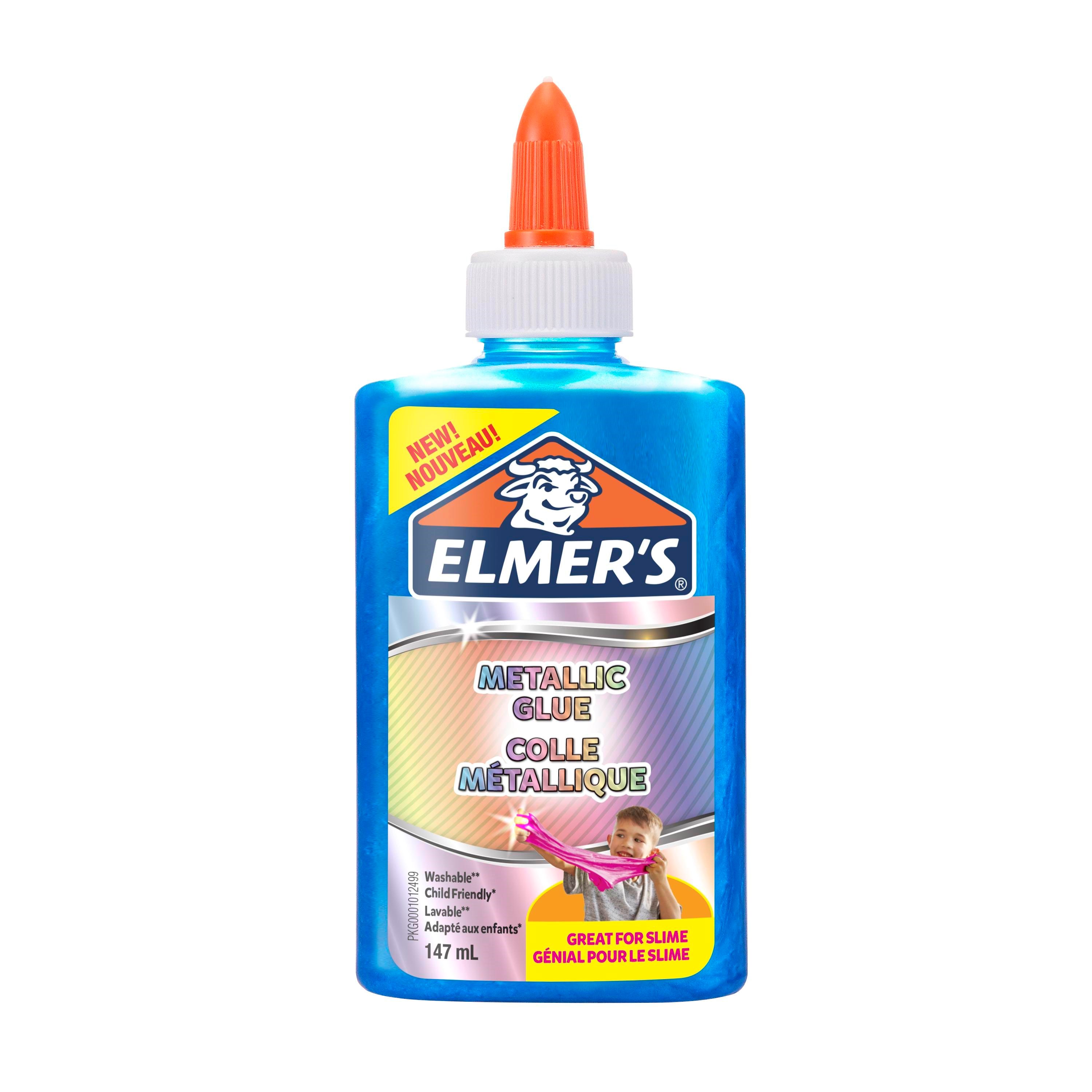 Elmer's Metallic-pva-kleber | Ideal Zur Herstellung Von Schleim | Auswaschbar | Blau | 147ml | 1stück - Kreativ Spiele