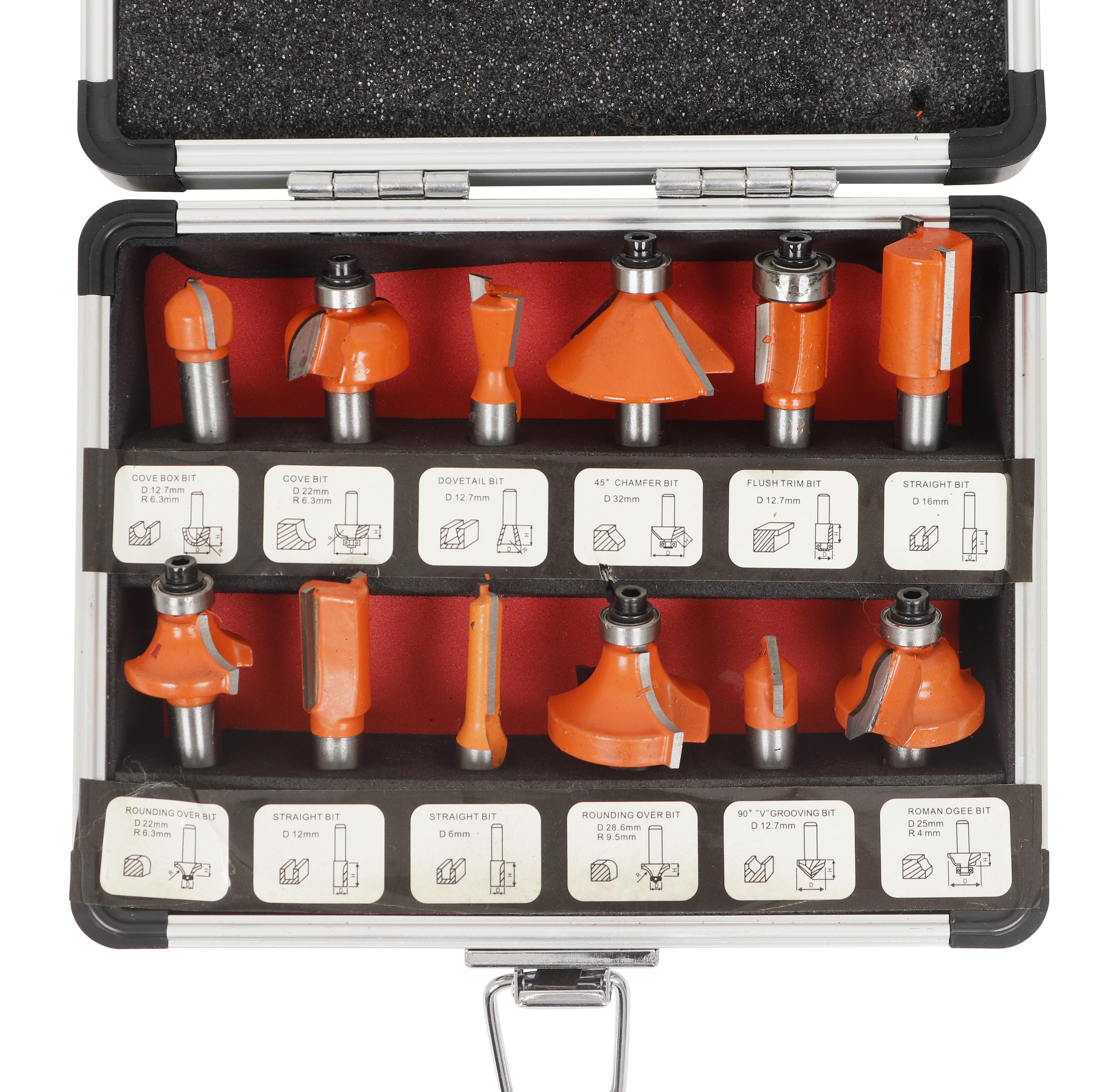 Boxer Router Cutter Set 12 Pcs. - Bohrer Bits 31300