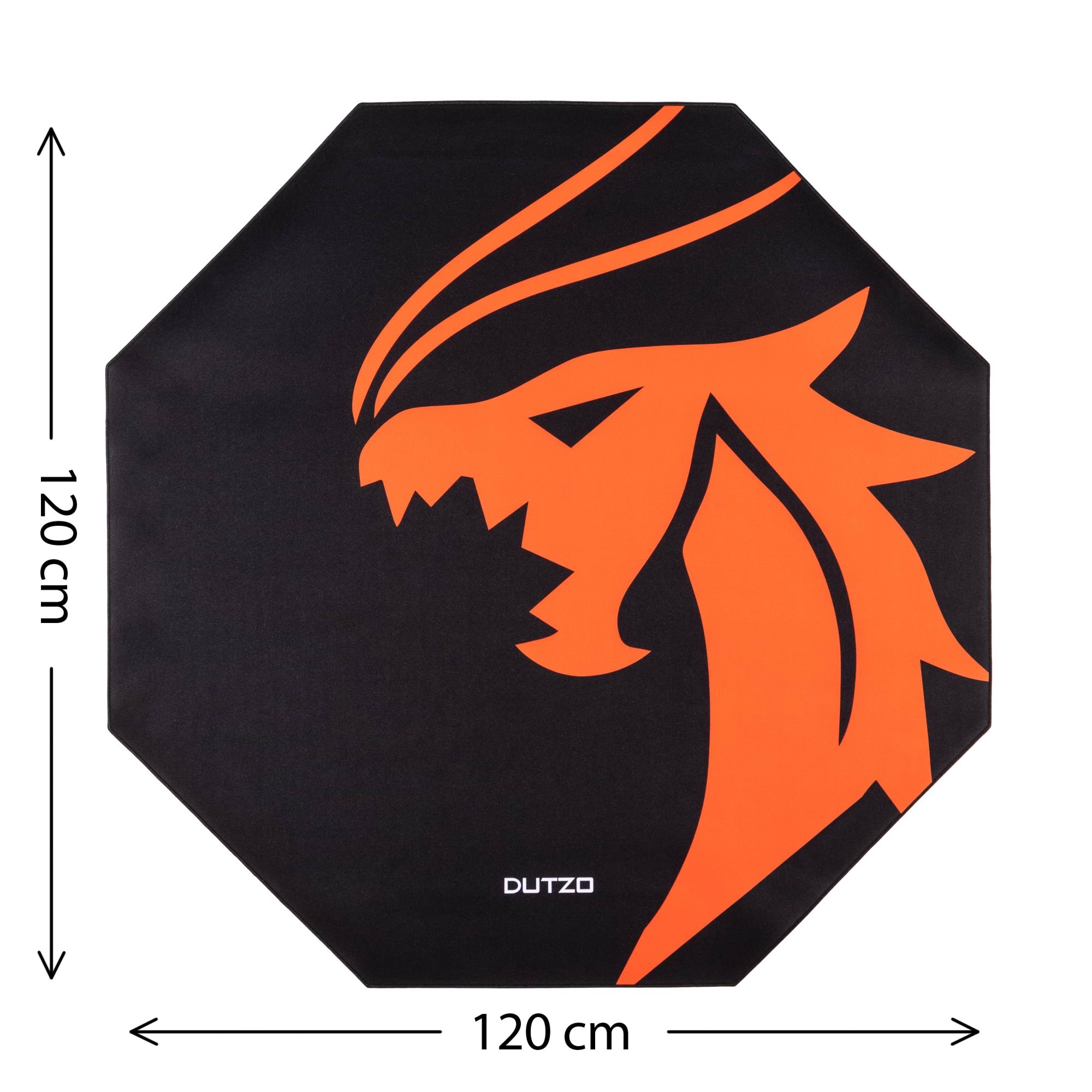Dutzo Pyro Gaming Floor Mat - Schwarz / Orange - Gaming Stuehle Dfloormat-120-hex-pyro