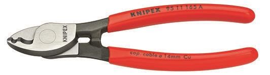 Knipex Cable Shears 95 11 65 a sb Twin Cutting Edge - Werkzeuge Fuer Elektrische Arbeiten 95 11 165 A SB