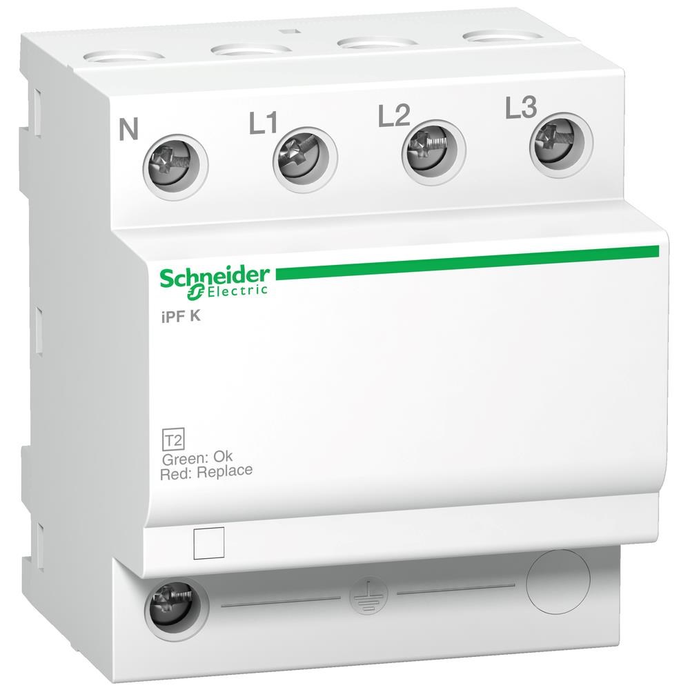 Schneider Electric Surge Arrester / Transient Protection Ipf 20ka 340v 3pn For Home Panels With tt or Tn-s System Mounting in The Board And Must be 