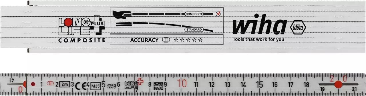 Wiha Folding Ruler Longlife Plus Composite 2 m - Haus Garten 37067