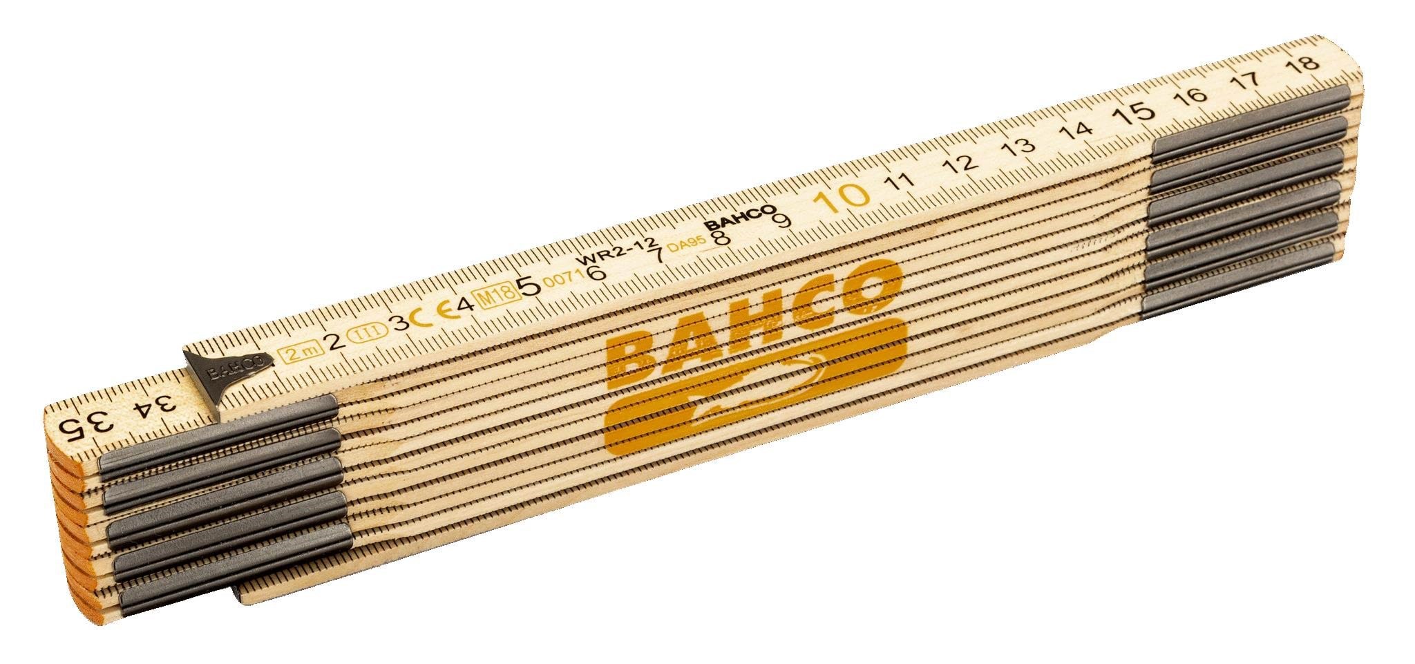 Bahco Wooden Rule 2m 12 Section - Haus Garten