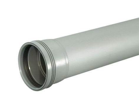 Wavin Wafix pp Pipe With Sleeve 32 x 1000 mm Grey - Entwaesserungsprodukte
