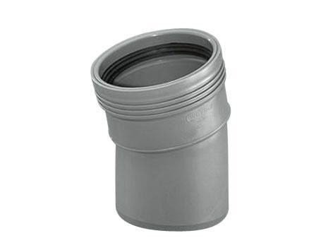 Wavin Wafix pp Bend 15° x 75 mm Grey - Entwaesserungsprodukte 1450320