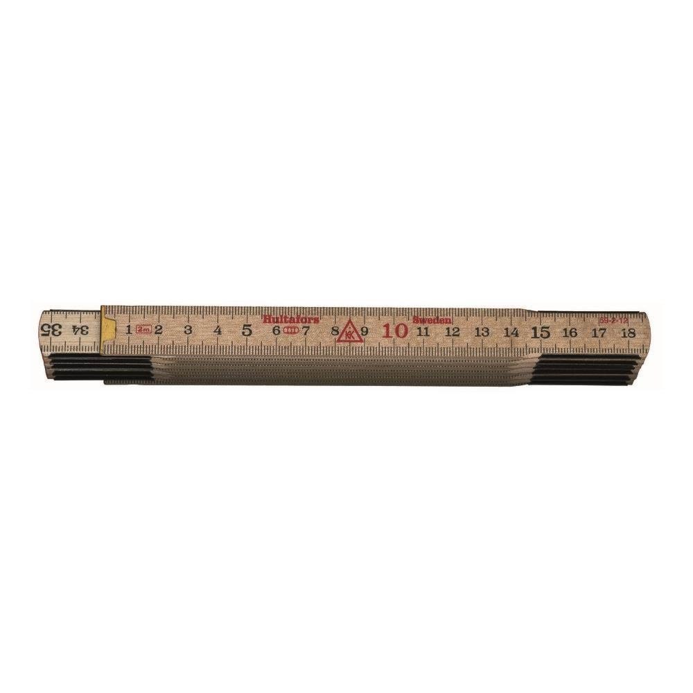 Hultafors Wooden Folding Ruler 2m 12 Links - Haus Garten 100104