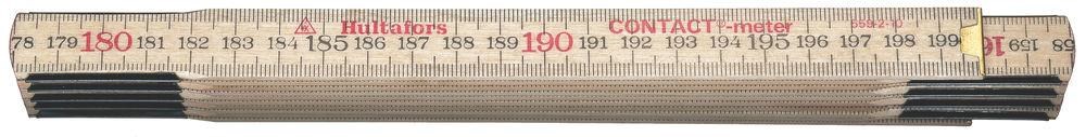 Hultafors Wooden Folding Rule 559 Contact-meter 2m 10 Links - Haus Garten 101804