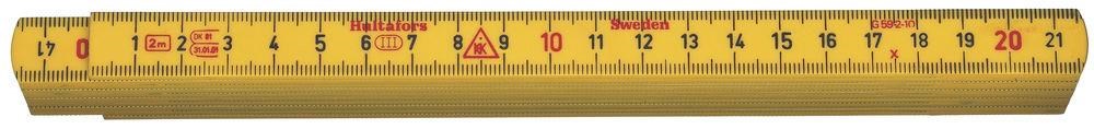 Hultafors Fiberglass Folding Rule G59 2m 10 Links - Haus Garten