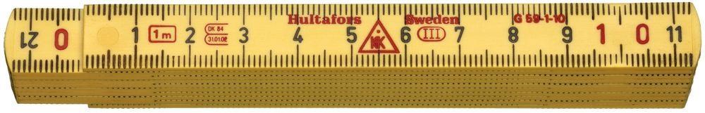 Hultafors Fiberglass Folding Rule G59 1m 10 Links - Haus Garten