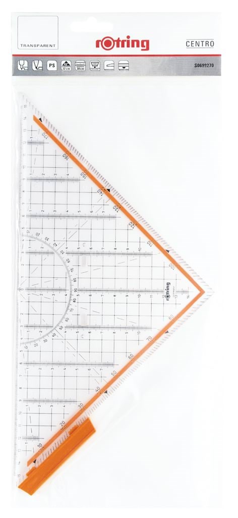 Rotring Rotring-profi-zeichendreieck - Utensilien Zum Schreiben Und Zeichnen
