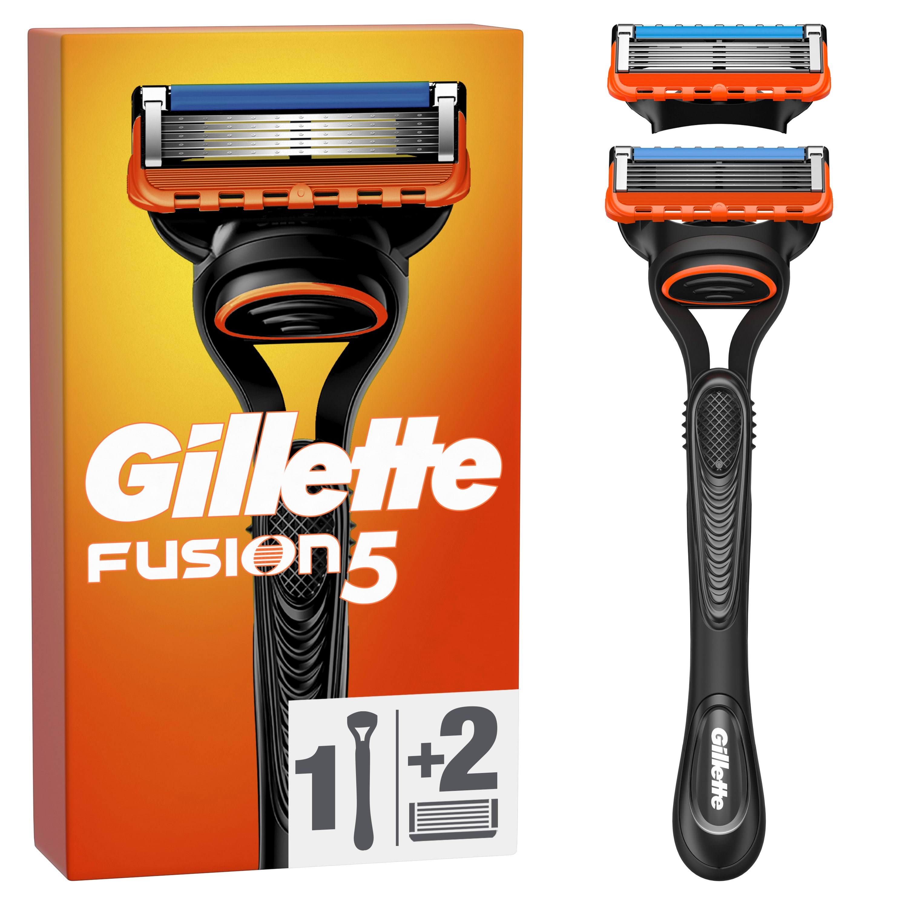 Gillette Fusion5 Razor Handle + 2 Blades - Rasierausstattung 7702018458110
