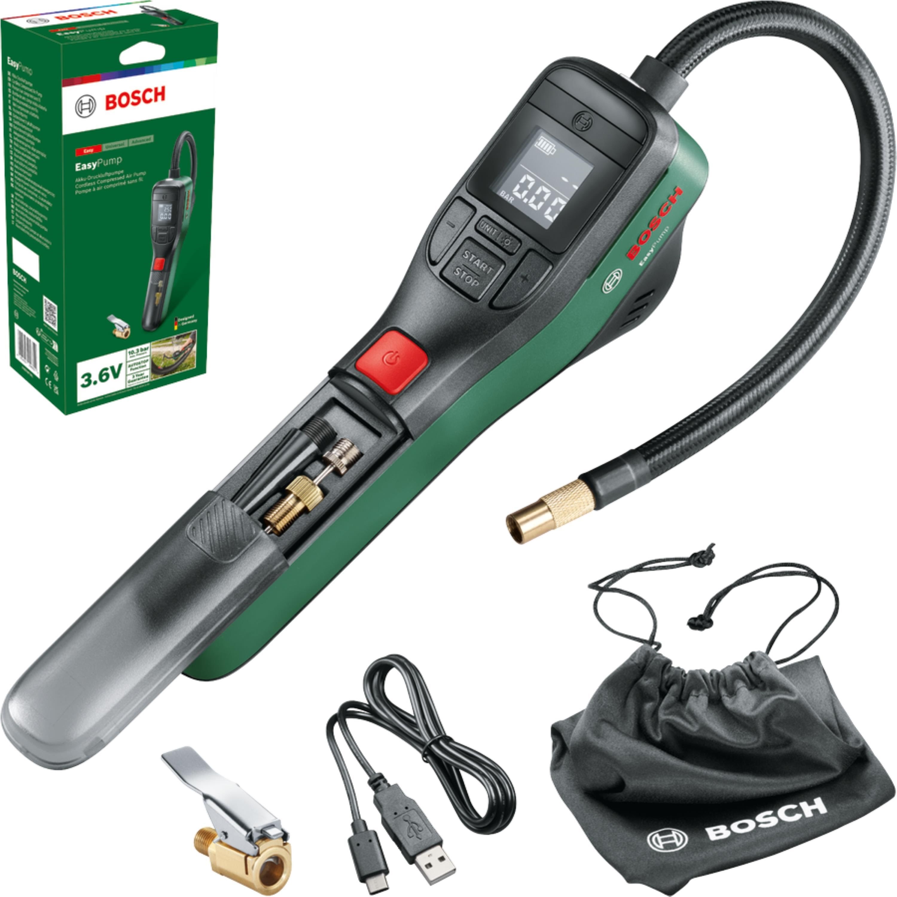 Bosch Easy Pump Cordless Compressed Air Pump 3.6 V - Haus Garten