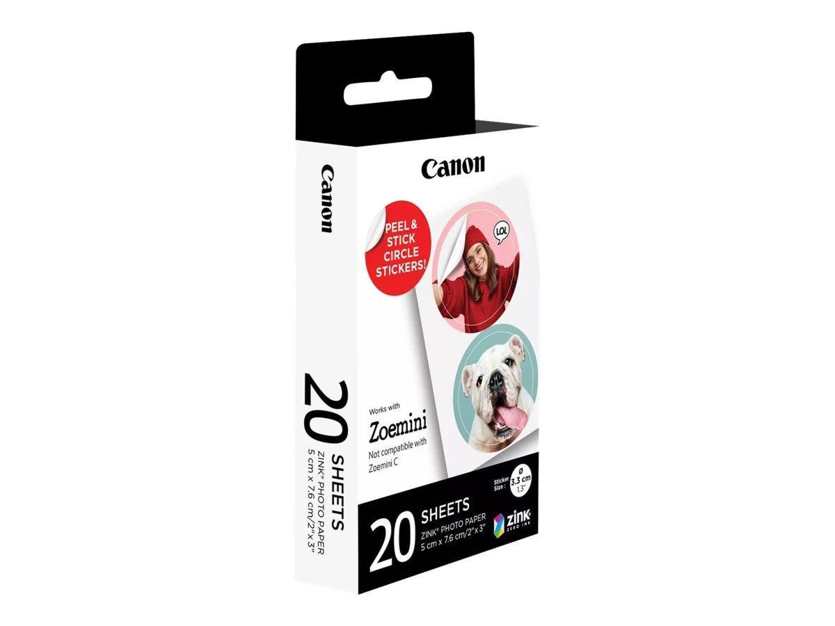 Canon Paper Circle Sticker For Zoemini 20ark - Papier Fotopapier Und Etiketten 4967c003