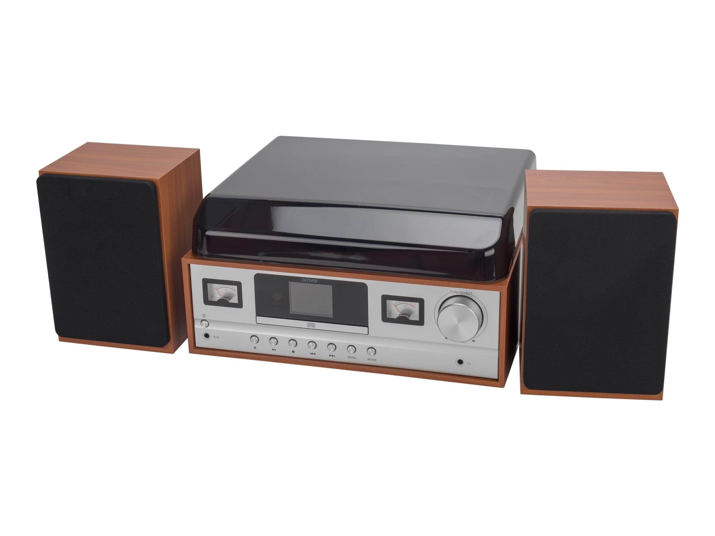Denver Mrd-52 - Retro Music System - LP - CD - FM - Dab - Bluetooth - Light Wood - Micro Mini Systeme