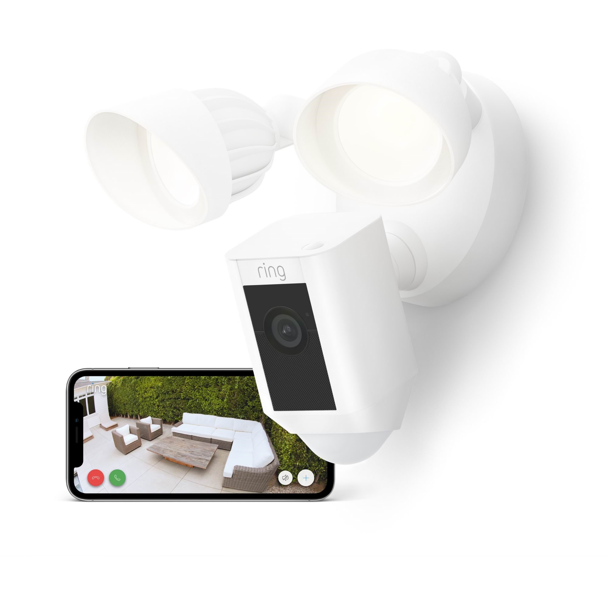 Ring Floodlight Cam Wired Plus - Weiß - Smart Home