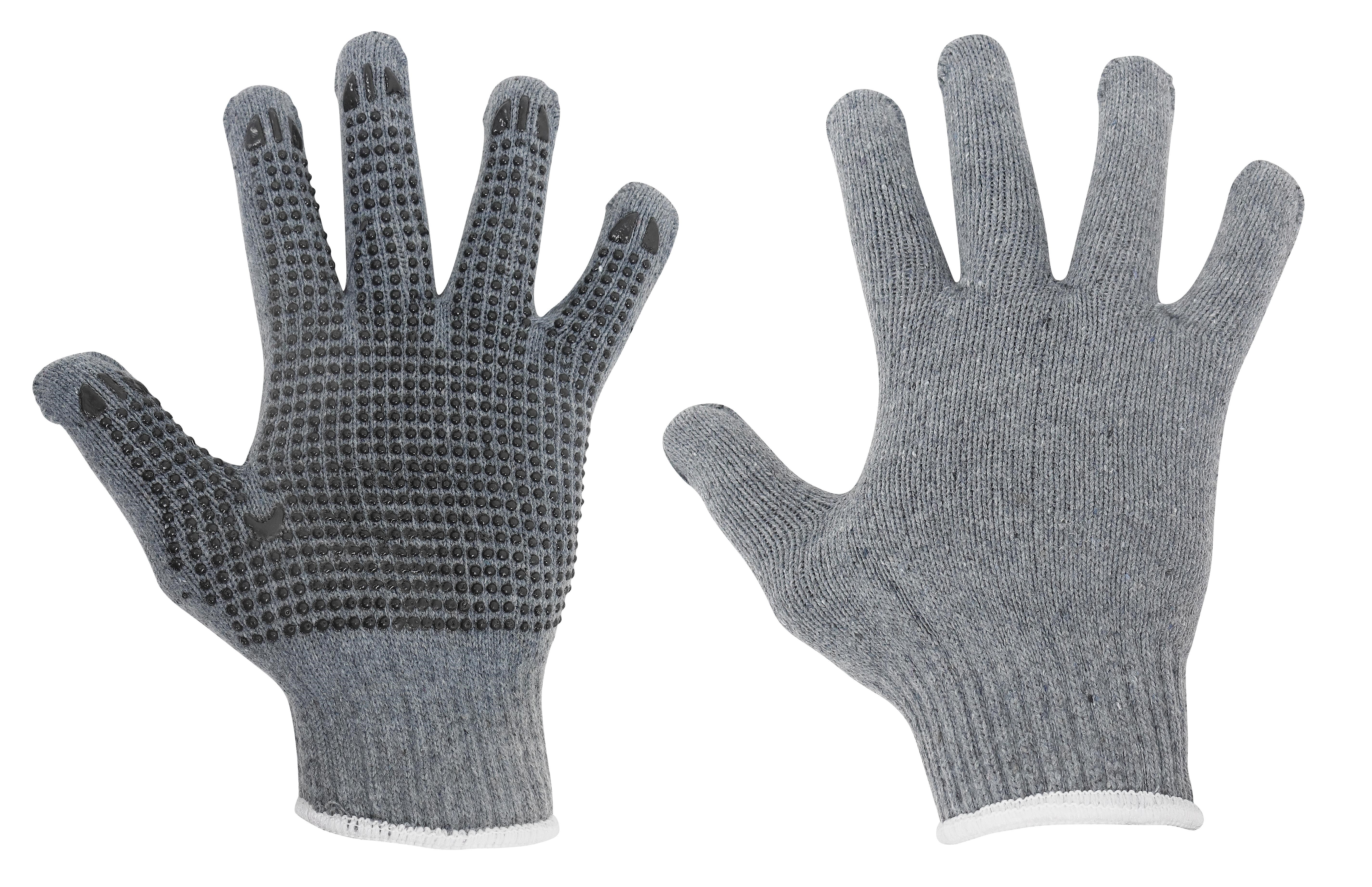 Millarco Knitted Gloves With Studs - 3 Pairs - Sicherheitsausruestung Arbeitskleidung