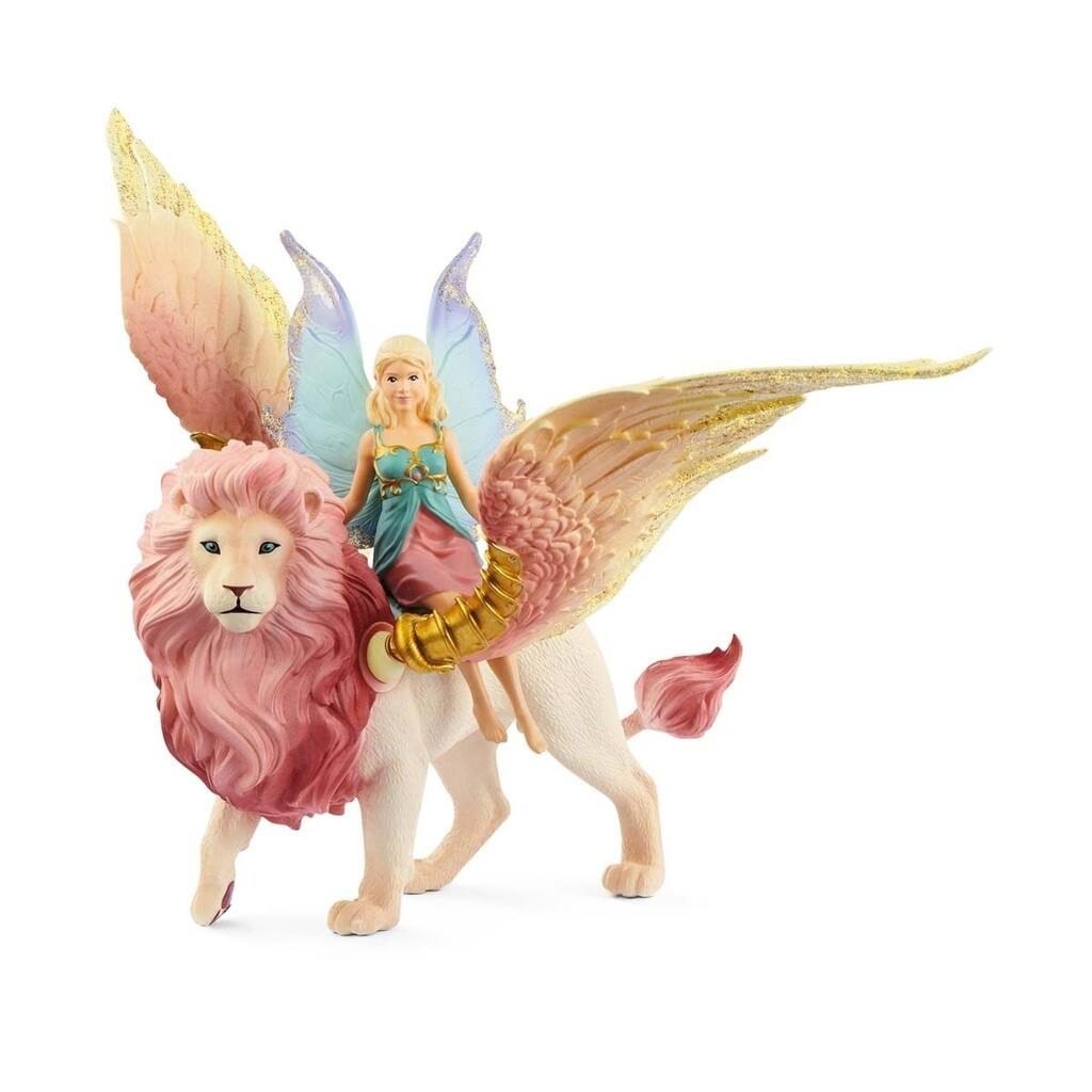 Schleich Fee im Flug Auf Geflügeltem Löwen 70714