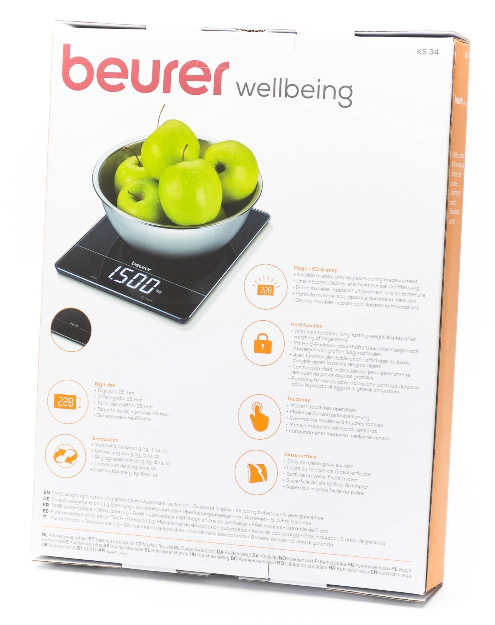 Beurer Küchenwaagen KS 34 - Kitchen Scales - Kuechenwaagen 70311